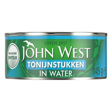 Foto van John west tonijnstukken in water 145 gram bij jumbo