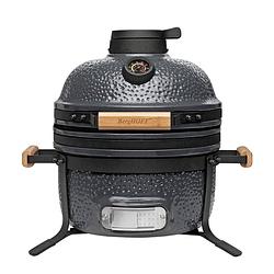 Foto van Berghoff keramische barbecue medium ron - steengrijs - 40 cm