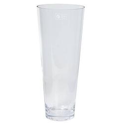 Foto van Conische vaas helder glas 18 x 43 cm
