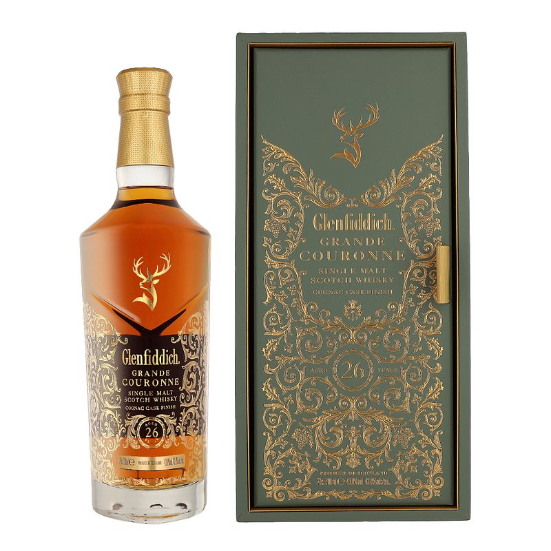 Foto van Glenfiddich 26 years grande couronne 70cl whisky + giftbox