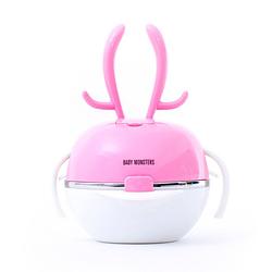 Foto van Baby monsters eetset deer aluminium/siliconen roze 5-delig