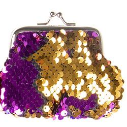 Foto van Lg-imports zeemeermin-portemonnee glitter 9 cm paars/goud