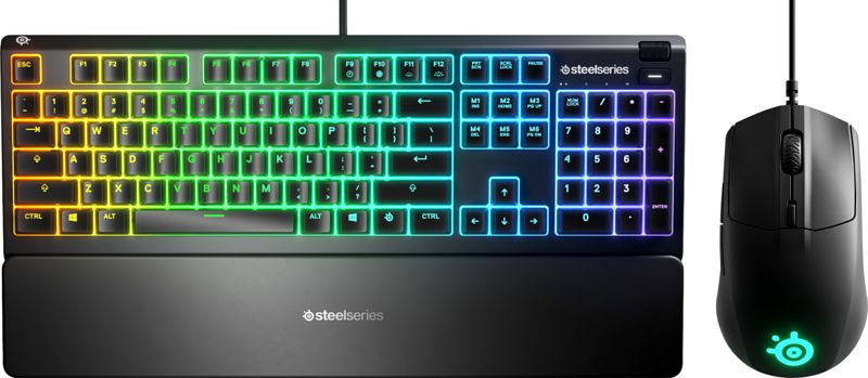 Foto van Steelseries apex 3 gaming toetsenbord azerty + rival 3 gaming muis