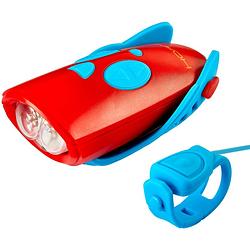 Foto van Hornit fietslicht mini 9,8 x 4,4 cm aluminium rood/blauw