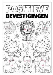 Foto van Positieve bevestigingen - kleurboek - groep 1,2,3 - boeken & cadeaus - paperback (9789464923681)