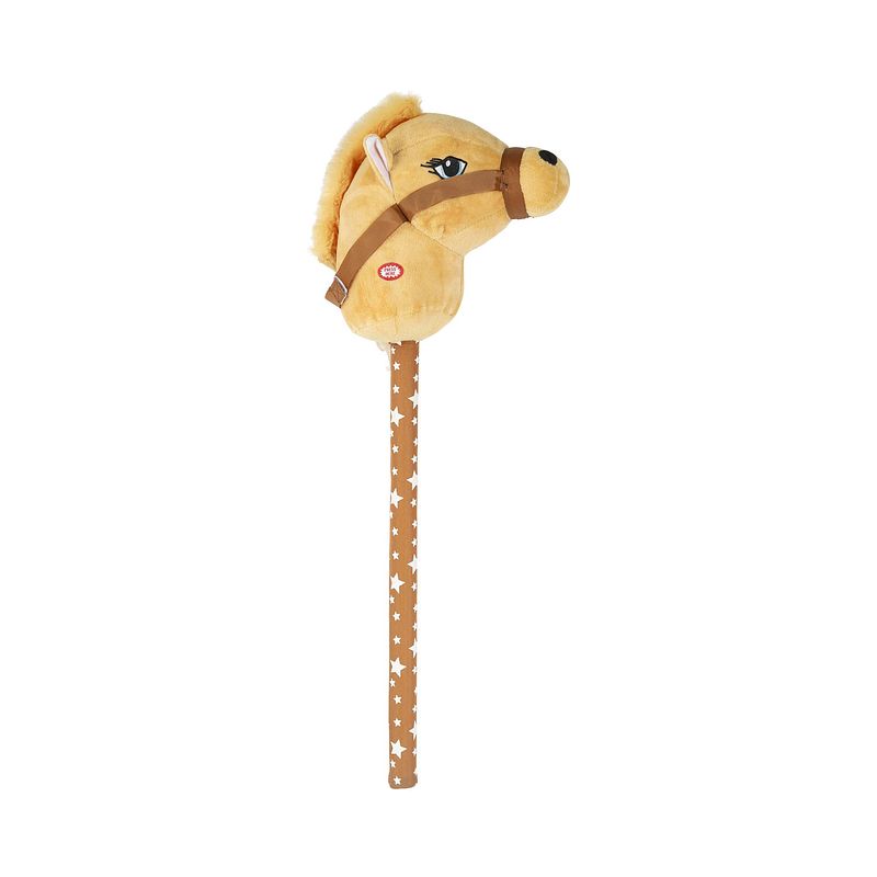 Foto van Niceey stokpaard - hobby horse - met geluid - 80x15 cm - bruin