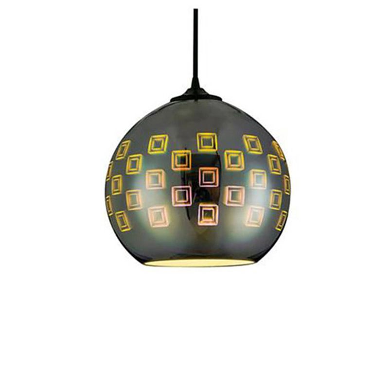 Foto van Led hanglamp 3d - spectra - rond - chroom glas - e27