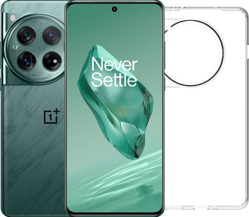 Foto van Oneplus 12 512gb groen 5g + bluebuilt back cover transparant