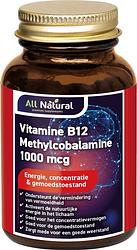 Foto van All natural vitamine b12 methylcobalamine 1000mcg kauwtabletten