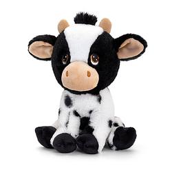 Foto van Keel toys knuffeldieren bonte koe van de boerderij 25 cm - knuffel boederijdieren
