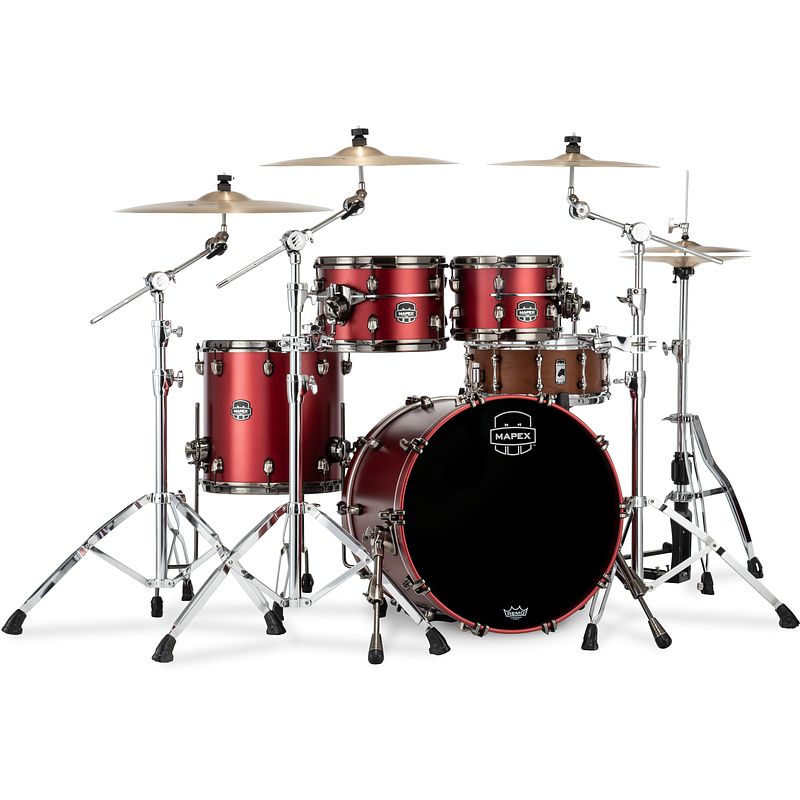 Foto van Mapex se504xbbpa saturn evolution birch fusion tuscan red 4d. shellset