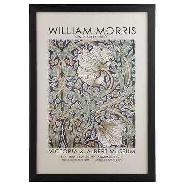 Foto van Poster william morris - mdf/glas - 50x70 cm - leen bakker