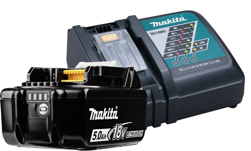 Foto van Makita bl1850b lxt 18v 5,0ah accu + lader