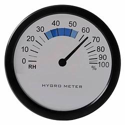 Foto van Hygrometer/luchtvochtigheidsmeter - kunststof - d8,5 cm - buitenthermometers