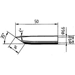 Foto van Ersa 0832gdlf soldeerpunt schuin grootte soldeerpunt 14 mm inhoud: 1 stuk(s)