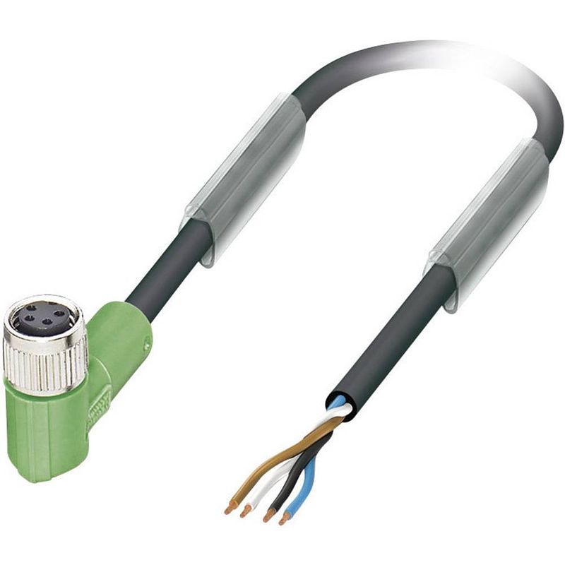 Foto van Phoenix contact 1681884 sensor/actuator connector, geassembleerd m8 aantal polen: 4 bus, haaks 3.00 m 1 stuk(s)