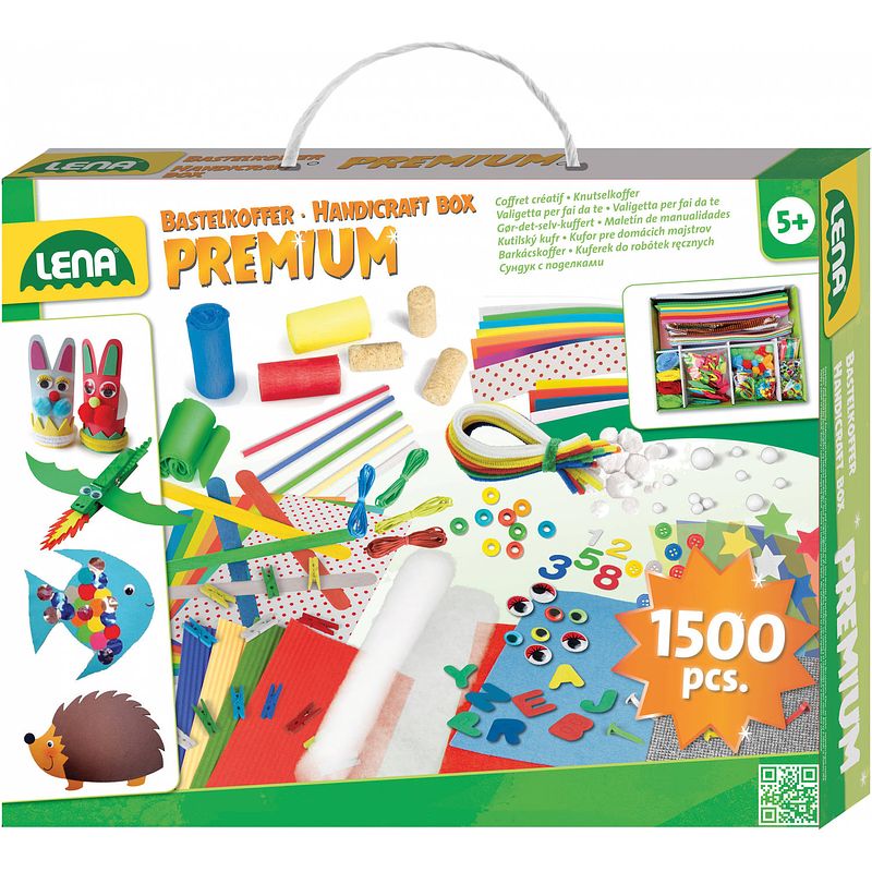 Foto van Lena knutselset premium junior 38 cm karton groen 1500-delig