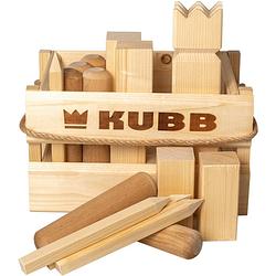 Foto van Tactic buitenspel kubb junior 23 x 15 cm hout geel 22-delig