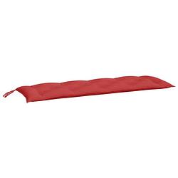 Foto van The living store tuinbankkussen - rood - 150x50x7cm - oxford stof - anti-slip touw - waterafstotend