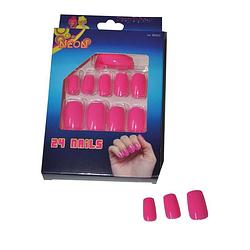 Foto van Nep nagel setje neon roze - verkleedkunstnagels