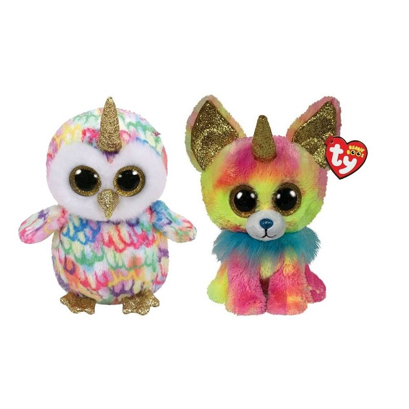 Foto van Ty - knuffel - beanie boo's - enchanted owl & yips chihuahua