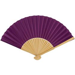 Foto van Spaanse handwaaier - special colours - aubergine paars - bamboe/papier - 21 cm - verkleedattributen