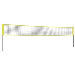 Foto van Vidaxl volleybalnet 823x244 cm pe-stof geel en zwart