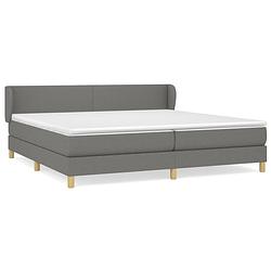 Foto van The living store boxspringbed donkergrijs 203x203x78/88 cm - pocketvering - middelharde ondersteuning