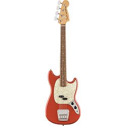 Foto van Fender vintera 60s mustang bass fiesta red pf met gigbag