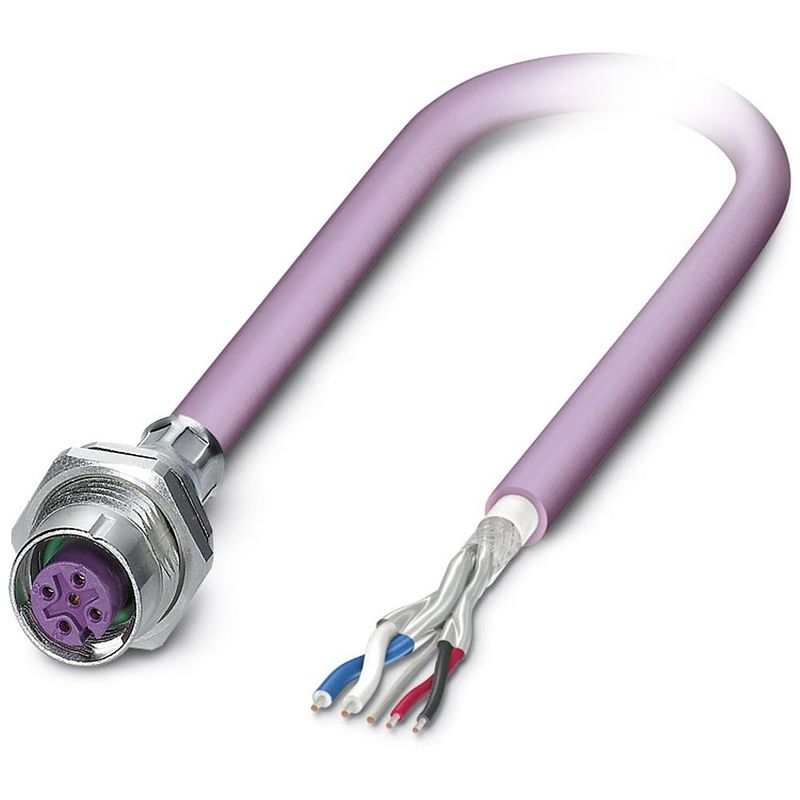 Foto van Phoenix contact 1534465 sensor/actuator steekconnector m12 aantal polen: 5 bus, inbouw 0.50 m 1 stuk(s)