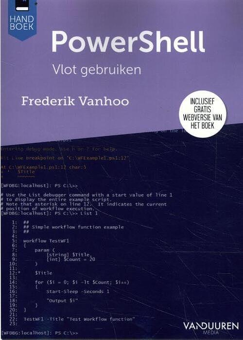 Foto van Handboek powershell - frederik vanhoo - paperback (9789463562287)