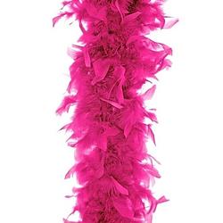 Foto van Atosa boa kerstslinger met veren - fuchsia roze - 180 cm - 45 gram - kerstslingers