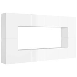 Foto van The living store televisiemeubel - trendy - kast - 80x30x30 cm - kleur hoogglans wit