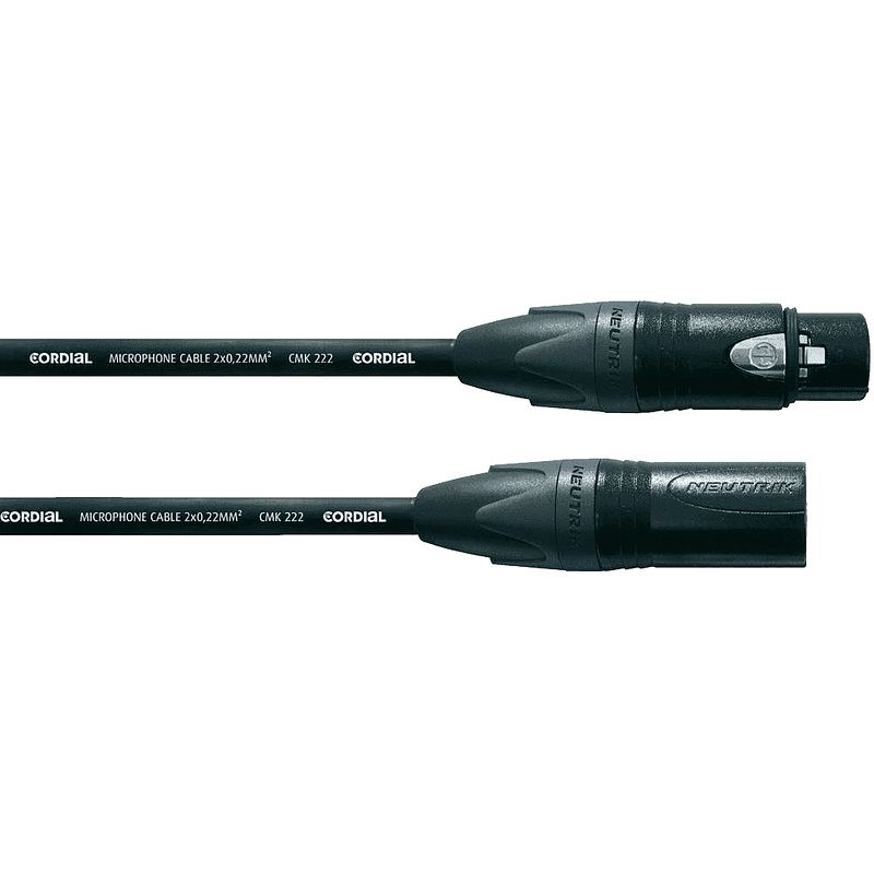 Foto van Cordial cem7.5fm peak pro xlr male - xlr female microfoonkabel 7,5 meter