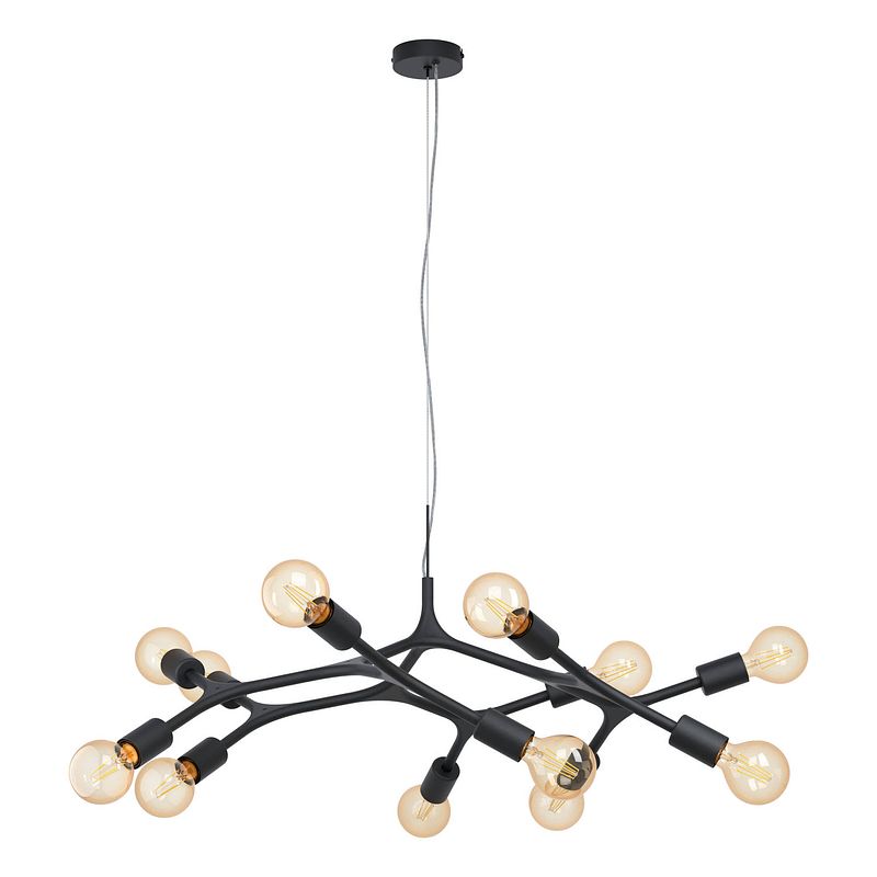 Foto van Eglo bocadella hanglamp - e27 - ø 92 cm - zwart