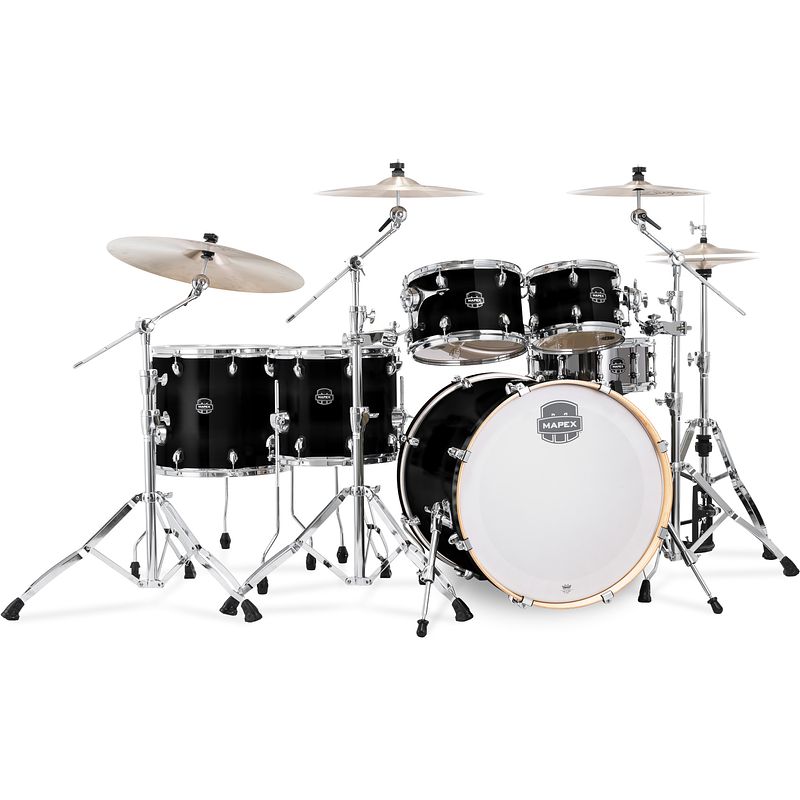 Foto van Mapex armory stage+ piano black 6d. fusion shellset