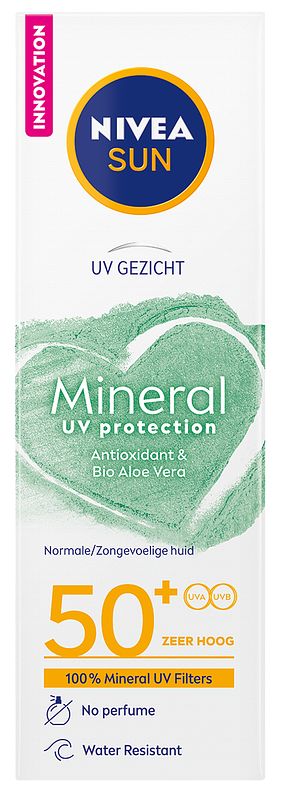 Foto van Nivea sun gezicht mineral uv protection spf50+