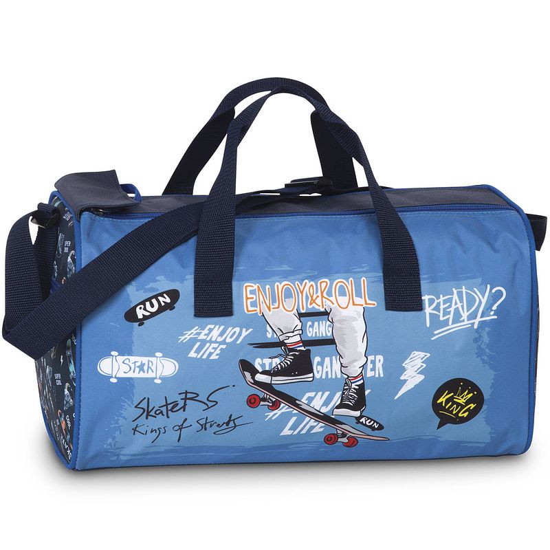 Foto van Fabrizio schoudertas, enjoy & roll - 38 x 23 x 18 cm - polyester