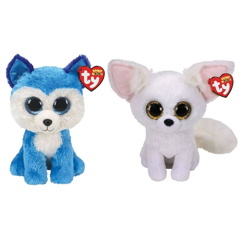 Foto van Ty - knuffel - beanie buddy - prince husky & phoenix fox