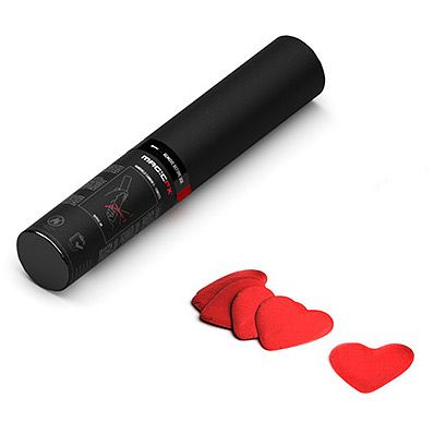 Foto van Magic fx hc01rdh handheld confetti hearts cannon 28cm red