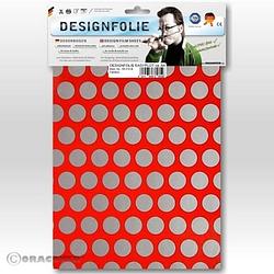 Foto van Oracover 90-021-091-b designfolie easyplot fun 1 (l x b) 300 mm x 208 mm rood, zilver