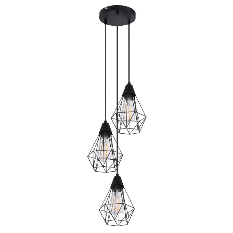 Foto van Industriële hanglamp isabella - l:29cm - e27 - metaal - zwart