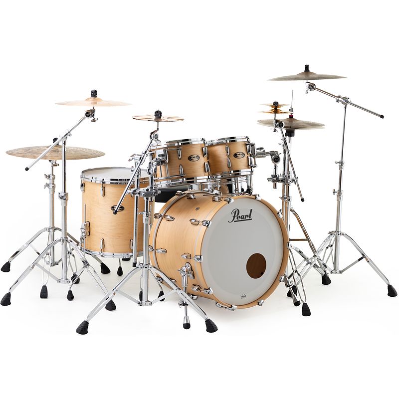 Foto van Pearl mmg924xsp/c186 masters maple/gum hand rubbed natural maple 4d. shellset