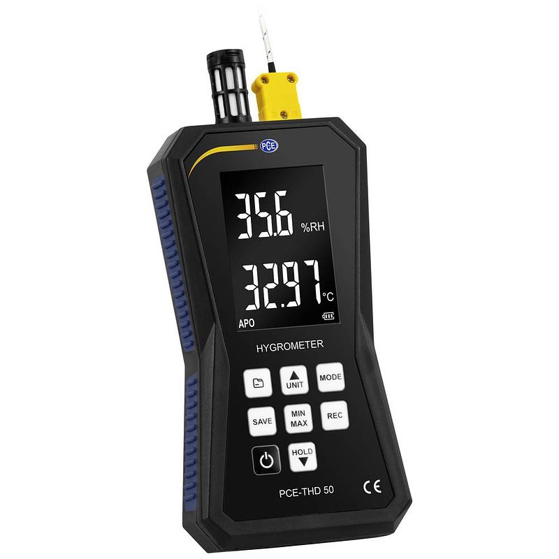 Foto van Pce instruments pce-thd 50 vocht datalogger, temperatuur datalogger -100 tot +1372 °c 0 tot 100 % hrel