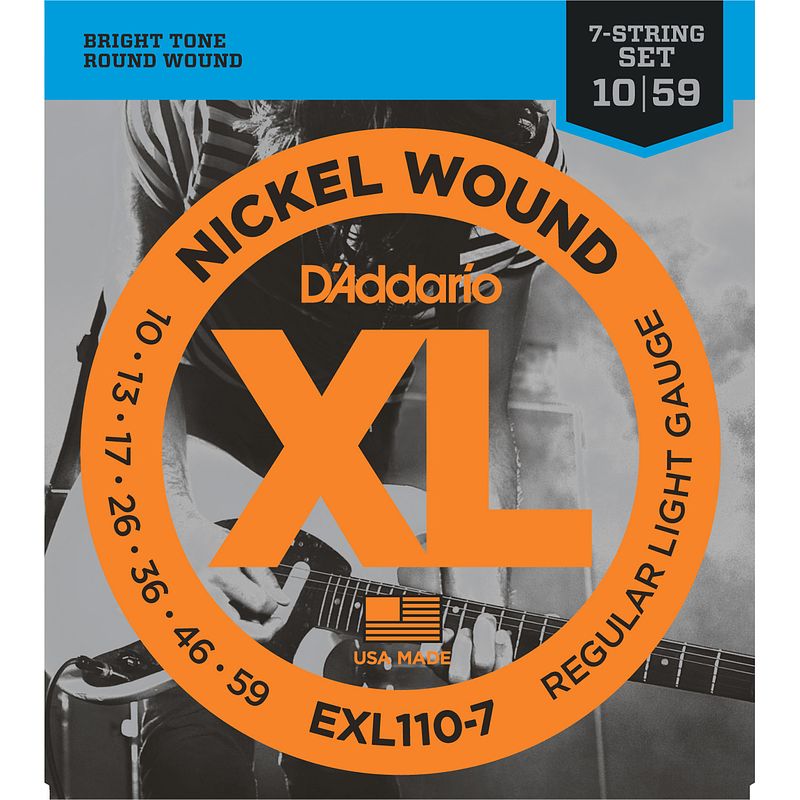 Foto van D'saddario exl110-7 snarenset voor 7-snarige elektrische gitaar