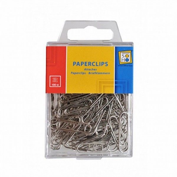 Foto van Soho paperclips zilver 100 stuks