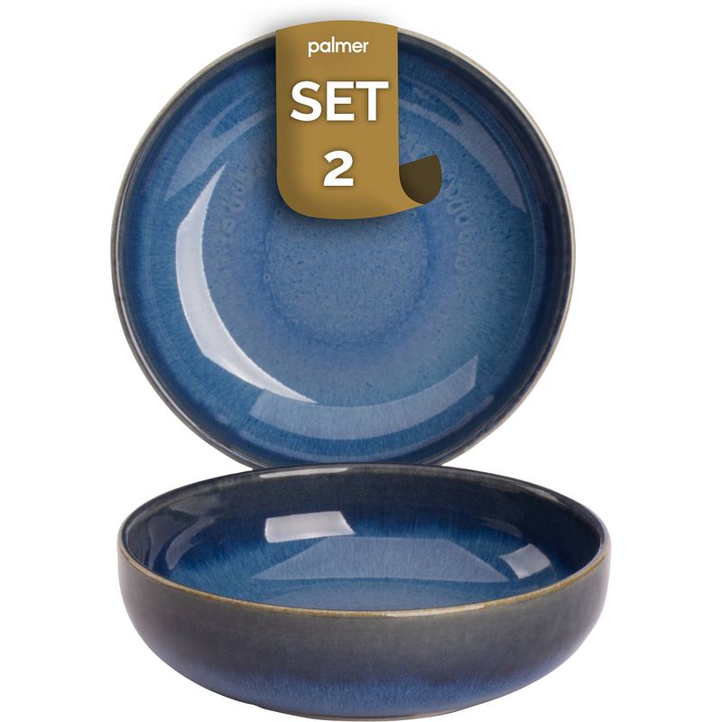 Foto van Palmer schaal jory 16 cm blauw stoneware 2 stuk(s)