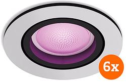 Foto van Philips hue centura inbouwspot white and color rond aluminium 6-pack