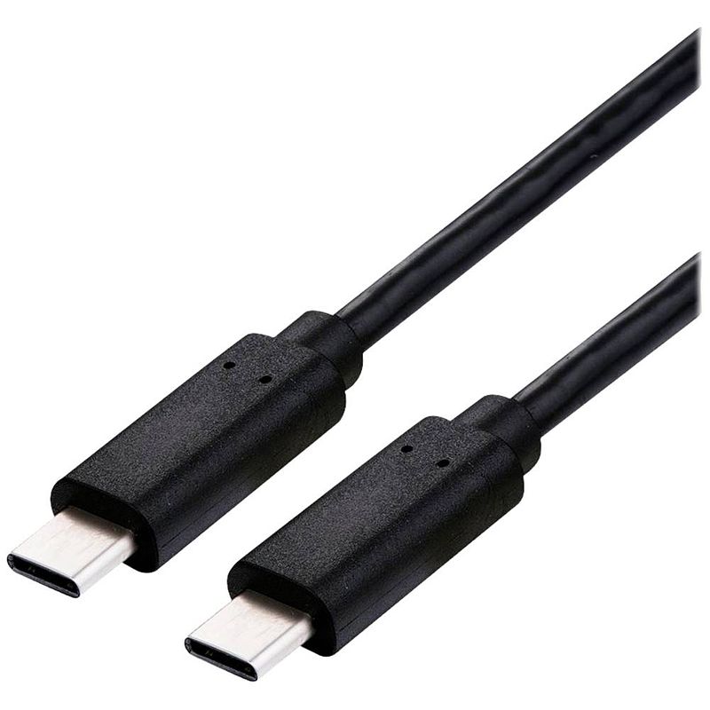 Foto van Roline usb-c-kabel usb 4.0 usb-c stekker 2 m zwart 11029086