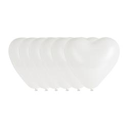 Foto van Ballonnen hartvorm - wit - 6 stuks
